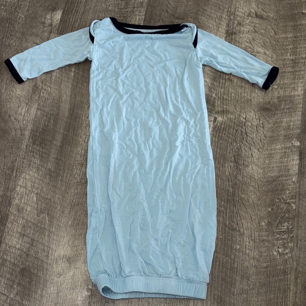Little Shadows Light Blue Navy Baby Newborn Gown - Picture 1 of 4